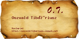 Oszvald Tibériusz névjegykártya